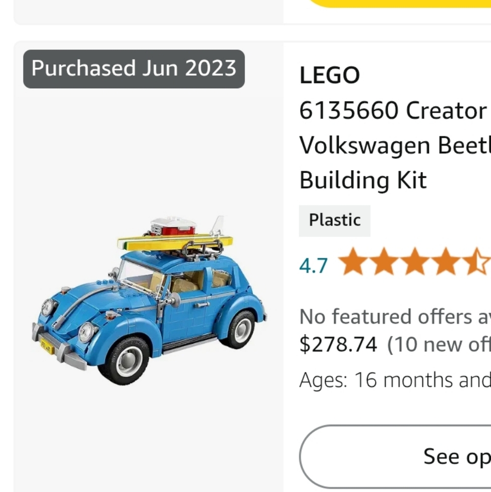 Lego VW Beetle